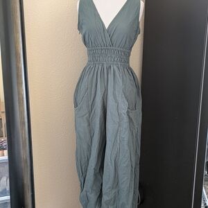 Cider Teal Sleeveless Jumpsuit